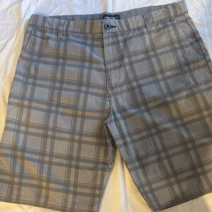 Burnside Gray Plaid Men's Shorts